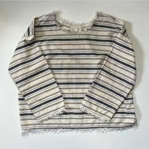 Nili Lotan Striped 100% Cotton Top Small